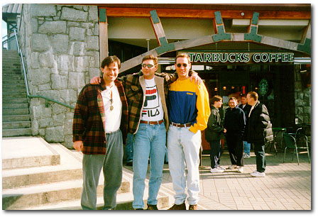 steve bohrer, brian taylor, brook lang - 1997 new years, whistler b.c.