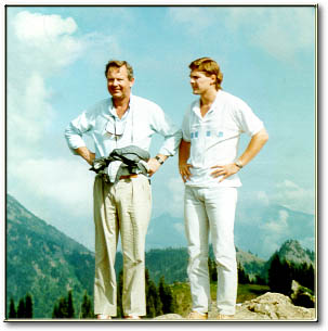 Dr. Peter L. Taylor & son Brian Taylor in Olympic Mountains 1988