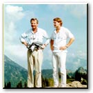 Dr. Peter Taylor & son Brian Taylor in Olympic Mountains in 1988