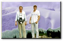 Dr. Peter Taylor & son Brian Taylor in Olympic Mountains in 1988