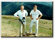 Dr. Peter Taylor & son Brian Taylor in Olympic Mountains in 1988