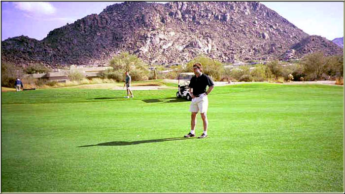 Brian Taylor - golfing with family at Troon Golf Course in Arizona