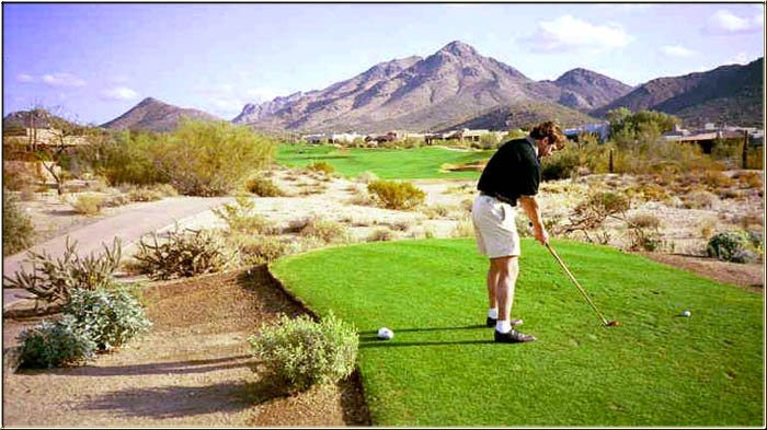 brian taylor - golfing at troon golf course in arizona