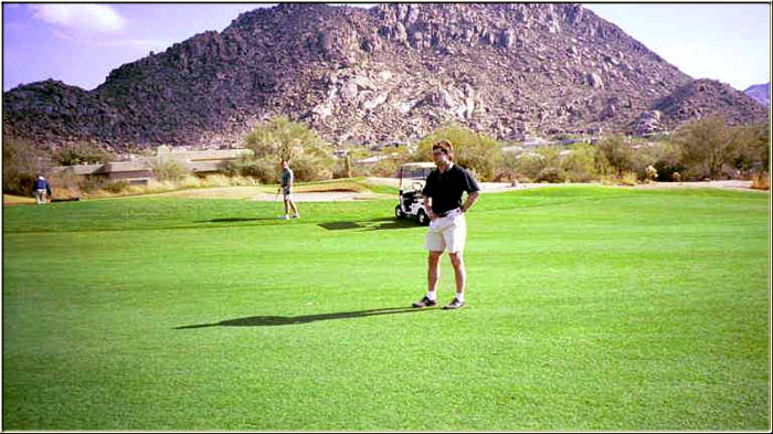 brian taylor - golfing with family at troon golf course in arizona