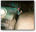 Nachees Trail Jerry's Jeep is mud deep in trail