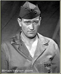 john wayne as sergeant stryker in iwo jima